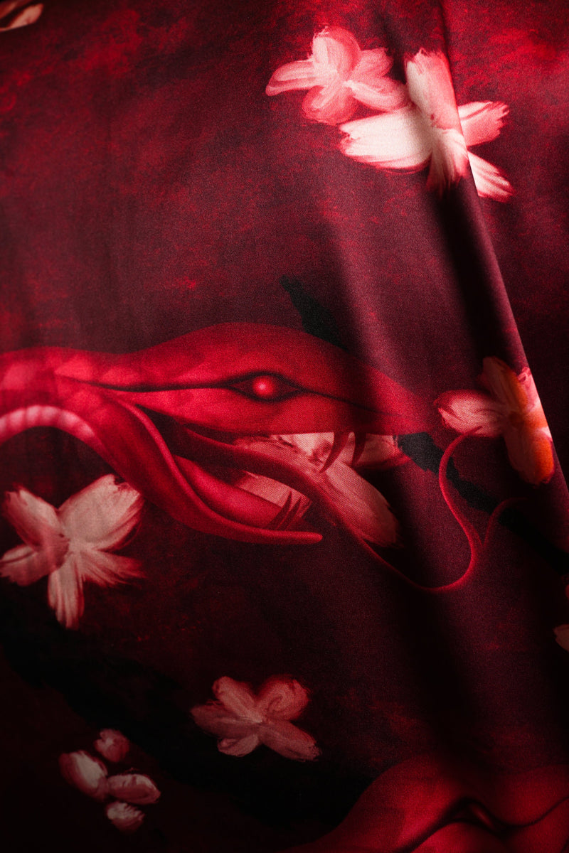CRIMSON SILK SHIRT